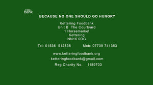 Kettering Food Bank. Unit B, 1 Horsemarket, Ketterin. NN160DG.
Reg Charity No 1189703.